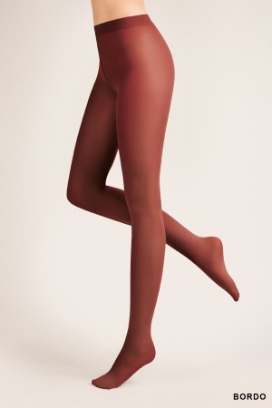 Gabriella 40 den mikrokuitu sukkahousut, väri bordo