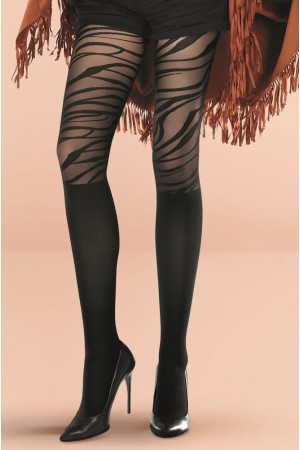 Gabriella Sammy kuvioidut sukkahousut, musta
