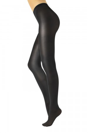 Calzitaly 70 den kiiltävät sukkahousut, väri glossy black